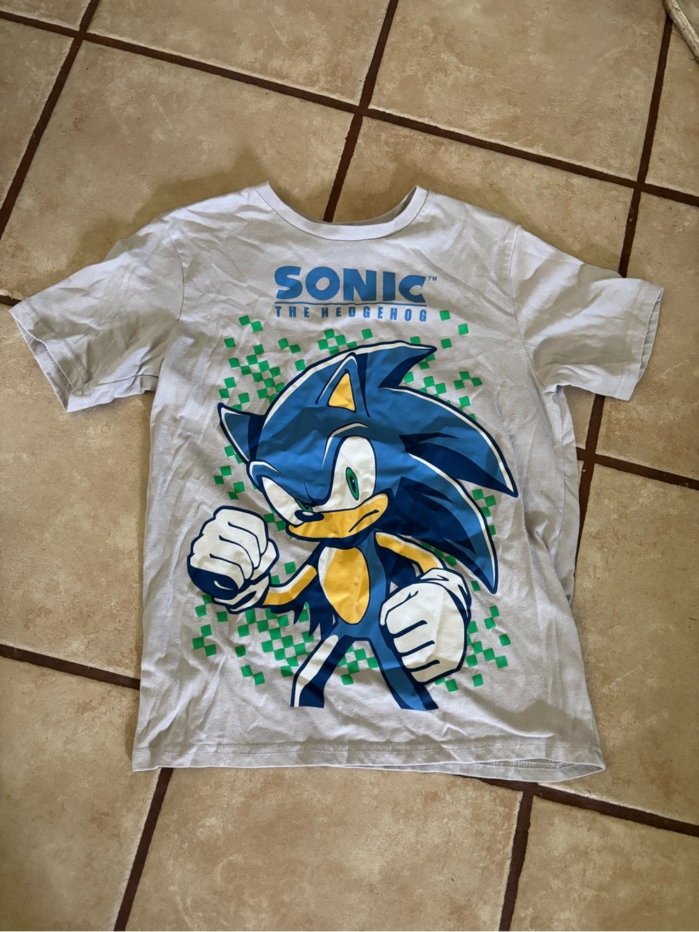 Sonic The Hedgehog Kids Gray Graphic Tee